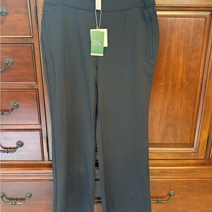 HALARA Flex High Waisted Side Zipper Pocket Flare Work Pants, XL, Black